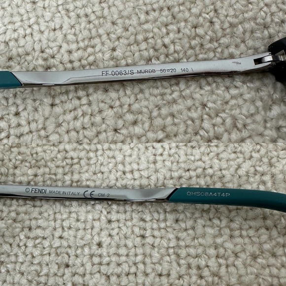 FENDI Teal Gray Cat Eye Metropolis Sunglasses - Picture 8 of 8